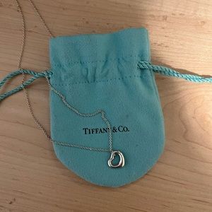 Open heart Tiffany’s Pendant, 7mm sterling silver.